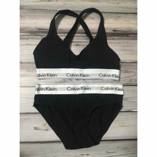 シーケーカルバンクライン(ck Calvin Klein)のカルバンクライン　レディース　上下セット　ブラショーツ　ブラック　Lサイズ(ブラ&ショーツセット)