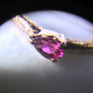 ルベライトトルマリンリング　0.21ct k18  9号(リング(指輪))