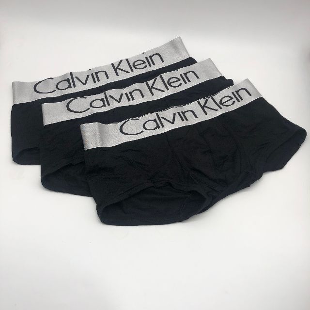 ck Calvin Klein(シーケーカルバンクライン)のカルバンクライン　ボクサーパンツセット　Lサイズ　黒3点 メンズのアンダーウェア(ボクサーパンツ)の商品写真