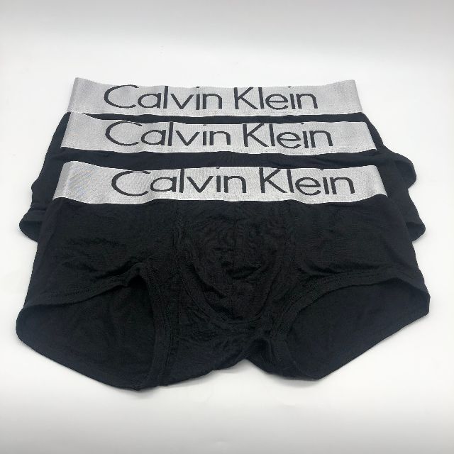 ck Calvin Klein(シーケーカルバンクライン)のカルバンクライン　ボクサーパンツセット　Lサイズ　黒3点 メンズのアンダーウェア(ボクサーパンツ)の商品写真