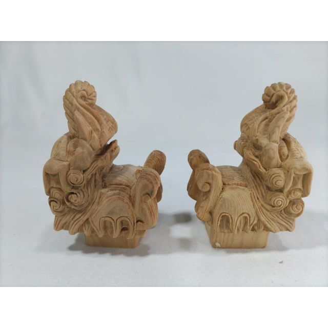 山車木鼻彫刻　象鼻1.5寸　1組（阿吽）神輿、お宮、彫刻部材　送料無料！のサムネイル