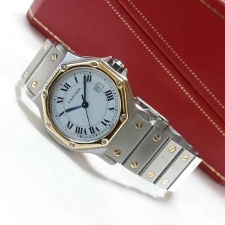 カルティエ(Cartier)の☆美品☆ カルティエ サントス オクタゴン LM コンビ  / 腕時計(腕時計)