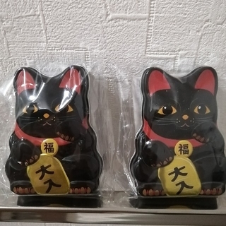 KALDI - KALDIカルディ ミニ招き猫缶 ボールチョコ 16g【黒猫２匹セット】