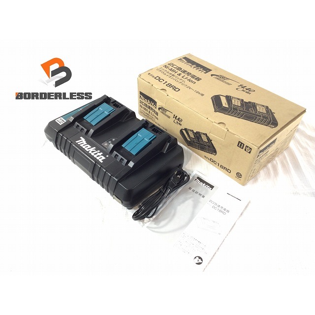 ☆極美品☆ makita マキタ 純正品 2口急速充電器 DC18RD 9.6V～18V(スライド式) USB機器接続可能 62390