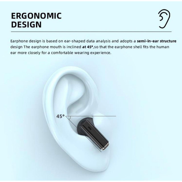 【最新モデル】AirPro9 Bluetoothワイヤレスイヤホン　箱つき スマホ/家電/カメラのオーディオ機器(ヘッドフォン/イヤフォン)の商品写真