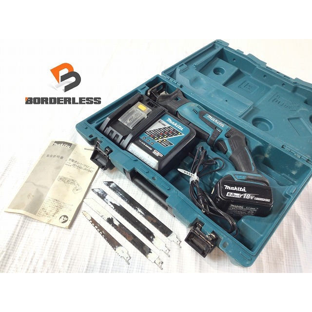 ☆中古品☆makita マキタ 18V 充電式レシプロソー JR184D 6.0Ahバッテリー(BL1860B) 充電器(DC18RC) ケース付  セーバソー 62605 | フリマアプリ ラクマ