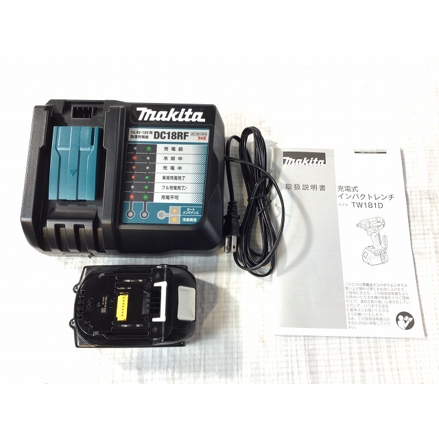☆極美品☆ makita マキタ 18V 充電式インパクトレンチ TW181DRFX 青
