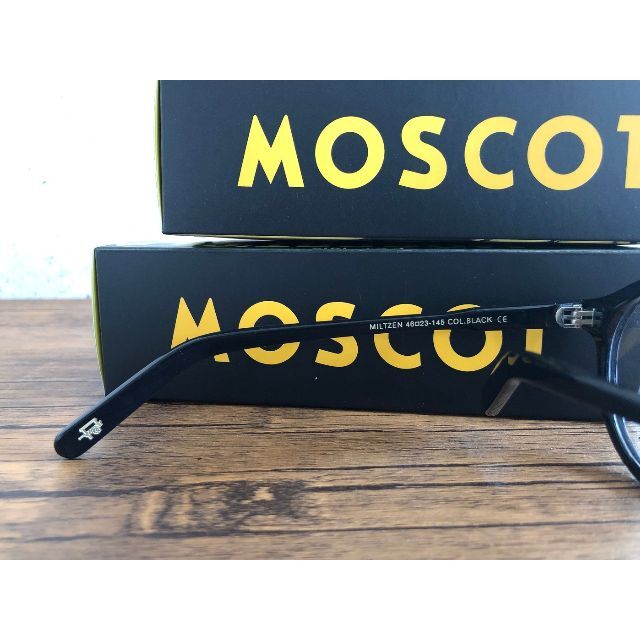 MOSCOT MILTZEN 46 BLACK 度なしクリア・カラー付き 2