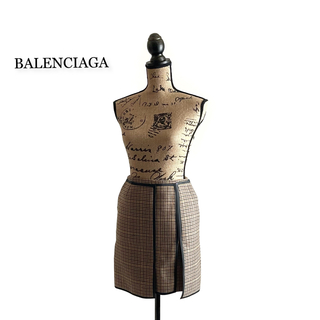 バレンシアガ(Balenciaga)のBALENCIAGA バレンシアガ ミニスカート チェック(ミニスカート)