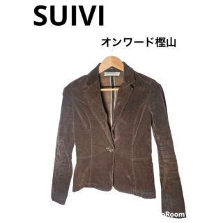 SUIVI ジャケット レディース　コーデュロイ　オンワード樫山(テーラードジャケット)