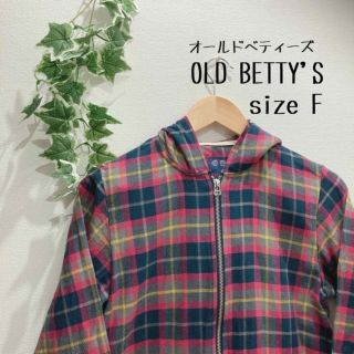 オールドベティーズ(OLD BETTY'S)のOLD BETTY'S  オールドべティーズ　ジップパーカー　チェック(パーカー)