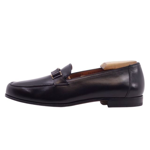 未使用 サルヴァトーレ フェラガモ Salvatore Ferragamo ローファー ヴァラ金具 カーフレザー 革靴 メンズ イタリア製 6  1/2E(24.5cm相当) ブラック