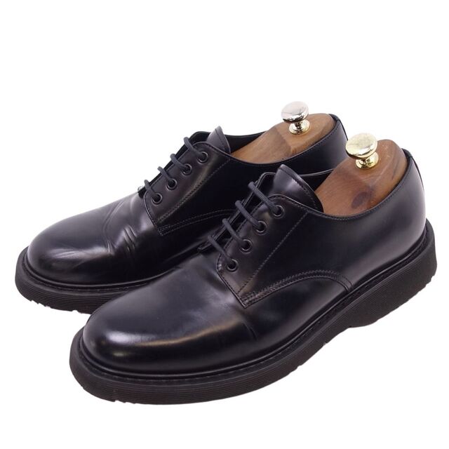 プラダ PRADA レザーシューズ ダービーシューズ レースアップ カーフレザー 革靴 メンズ イタリア製 8 1/2(27.5cm相当) ブラック