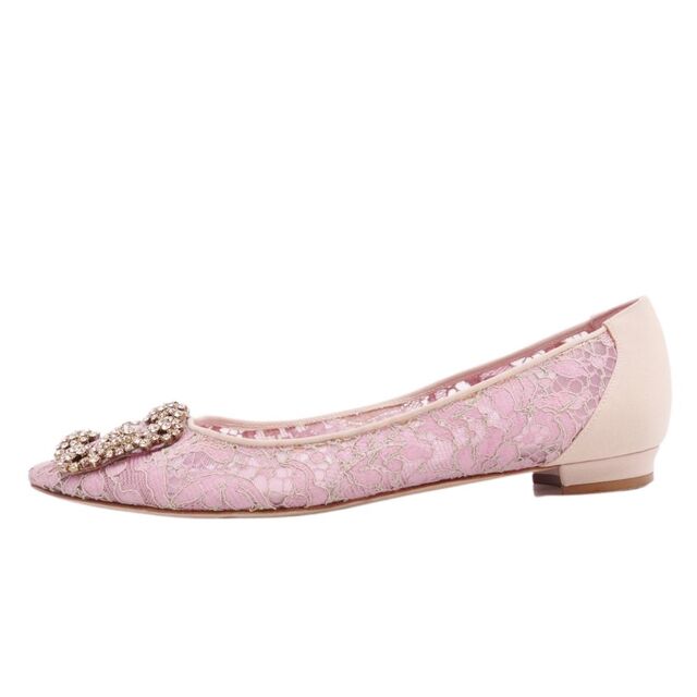 マノロ・ブラニク Manolo Blahnik パンプス ハンギシ フラットパンプス