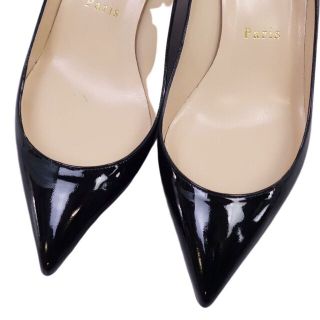 未使用 クリスチャンルブタン Christian Louboutin パンプス エナメルレザー ヒール シューズ 靴 レディース イタリア製 38(25cm相当) ブラック