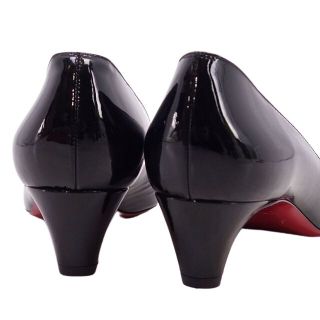 未使用 クリスチャンルブタン Christian Louboutin パンプス エナメルレザー ヒール シューズ 靴 レディース イタリア製 38(25cm相当) ブラック
