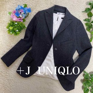 ユニクロ(UNIQLO)の+J プラスJ UNIQLO×Jil Sander フランネル　S オンオフ兼用(テーラードジャケット)