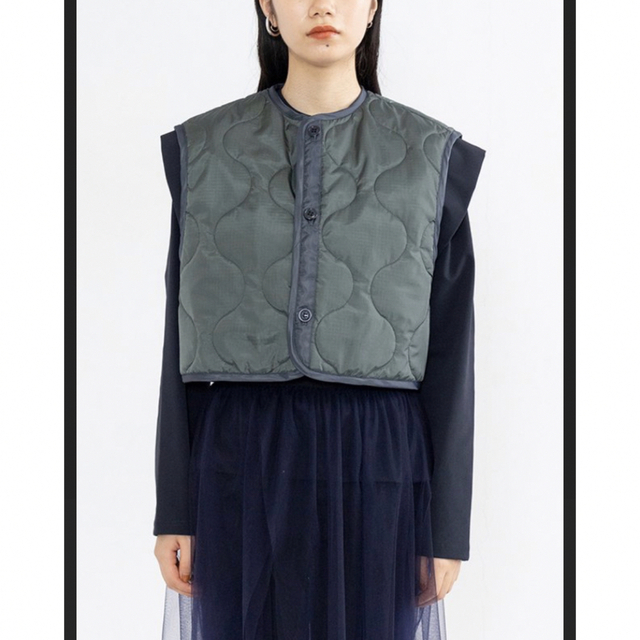 【HYKE(ハイク)】 QUILTED CROPPED VEST 3