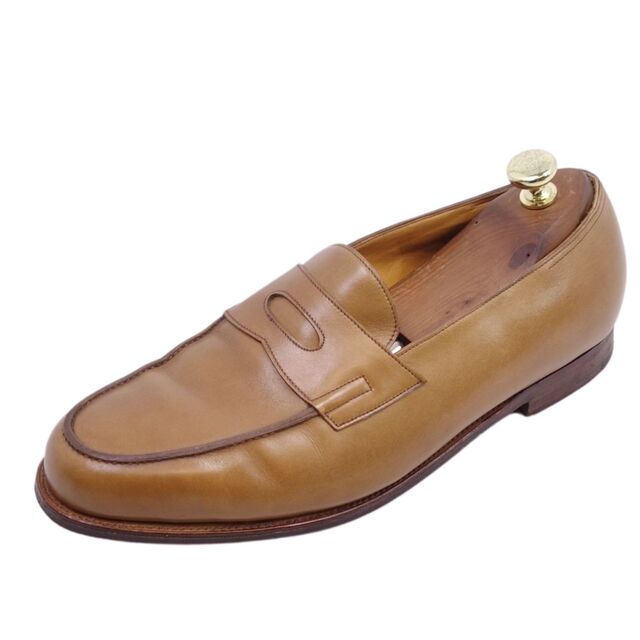 美品 ジョンロブ JOHN LOBB ローファー LOPEZ ロペス カーフレザー モカシン メンズ シューズ 靴 9.5EE(27cm相当) ブラウンカラーブラウン