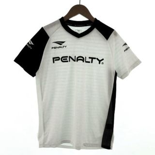 アザー(other)のPENALTY Tシャツ サッカー 半袖 ロゴ メッシュボーダー 白 黒 S(ウェア)