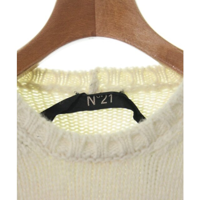 N°21(ヌメロヴェントゥーノ)のNﾟ 21 ヌメロ　ヴァントゥーノ ニット・セーター 48(L位) 白x茶x紺 【古着】【中古】 メンズのトップス(ニット/セーター)の商品写真
