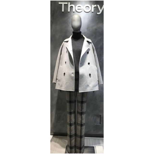 Theory 20aw ダブルブレストPコート グレー