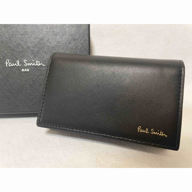 12月スーパーSALE Paul Smith 名刺入れ ブラック 内側グレー kids