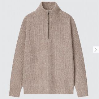 ユニクロ(UNIQLO)のユニクロ スフレヤーンハーフジップセーター（長袖）(ニット/セーター)