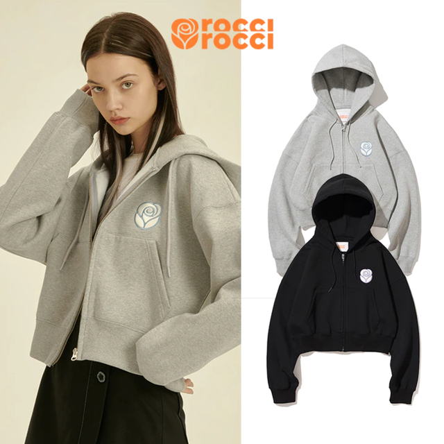 STYLENANDA(スタイルナンダ)のrocci rocci Essential Rose Hoodie Zipup レディースのトップス(パーカー)の商品写真