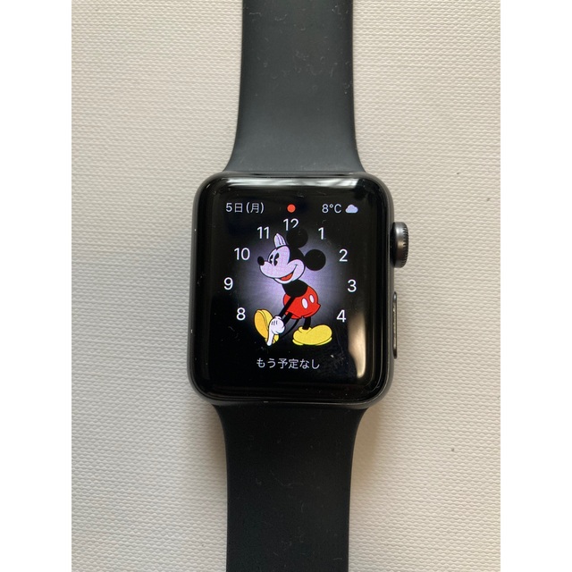 Apple Watch(アップルウォッチ)のApple Watch 3 GPSモデルシリーズ3 38mm ブラック メンズの時計(腕時計(デジタル))の商品写真