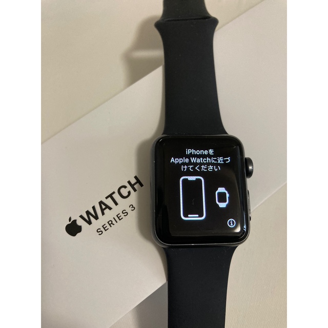 Apple Watch(アップルウォッチ)のApple Watch 3 GPSモデルシリーズ3 38mm ブラック メンズの時計(腕時計(デジタル))の商品写真