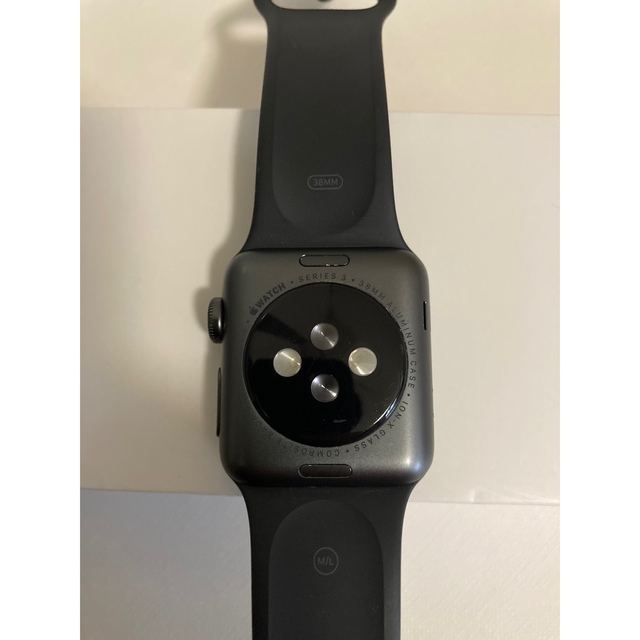 Apple Watch(アップルウォッチ)のApple Watch 3 GPSモデルシリーズ3 38mm ブラック メンズの時計(腕時計(デジタル))の商品写真
