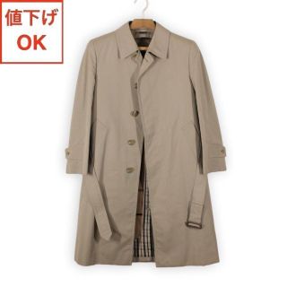 美品 DAKS 玉蟲  カーキ 比翼仕立 ステンカラーコート ロングコート