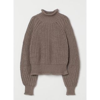 エイチアンドエム(H&M)のH&M チャンキーニット　ダークグレージュ(ニット/セーター)