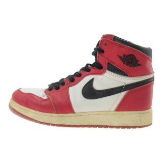 NIKE AIR JORDAN ナイキ ジョーダン スニーカー 153126-101 AIR JORDAN 1 BG 94年製 シカゴ レッド系 ホワイト系 23.5cm【中古】(スニーカー)