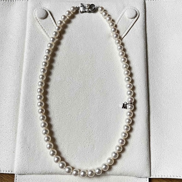 MIKIMOTO  ミキモト　ネックレス　6.0-6.5㎜　Mチャーム　冠婚葬祭