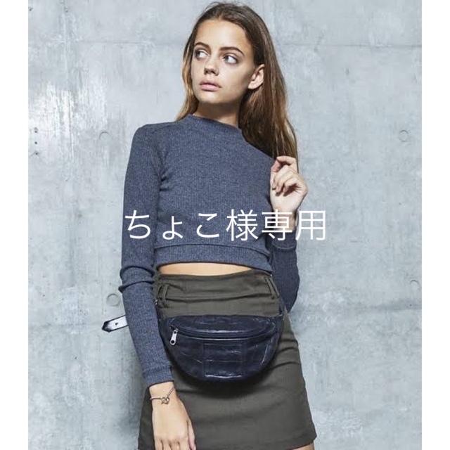 JUEMI(ジュエミ)の Snap Ring Ribbed Mock Neck Top 完売商品 レディースのトップス(カットソー(長袖/七分))の商品写真