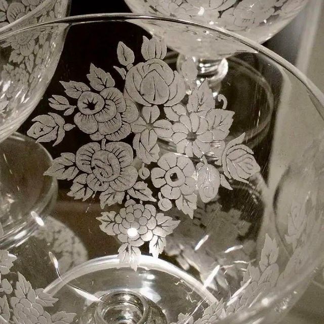 Baccarat - 希少サイズ☆レア 1920年 オールドバカラ【ブーケ】ポルト