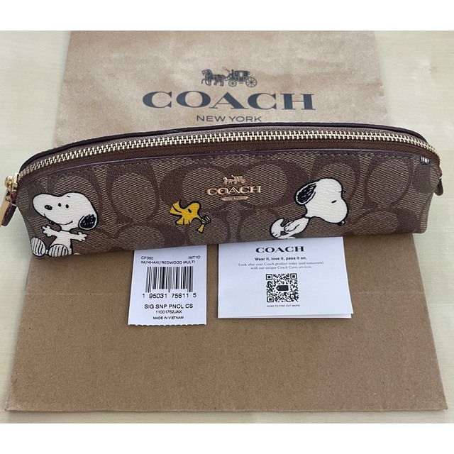 COACH x Peanuts新品 スヌーピー シグネチャー ペンケース てなグッズ