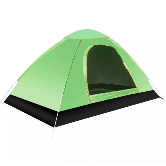 ワンタッチテント 折りたたみテント2〜3人用 組立簡単　キャンプ　旅行 　黄緑