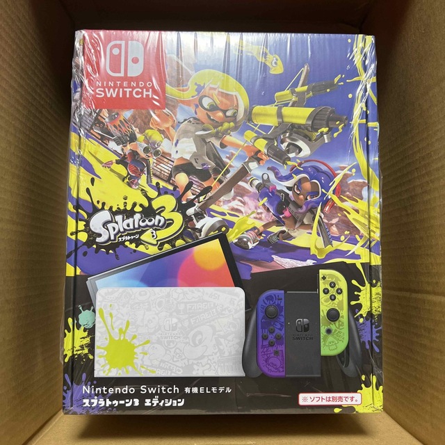 Nintendo Switch(ニンテンドースイッチ)の【新品未開封】Switch有機EL スプラトゥーン3エディション エンタメ/ホビーのゲームソフト/ゲーム機本体(家庭用ゲーム機本体)の商品写真