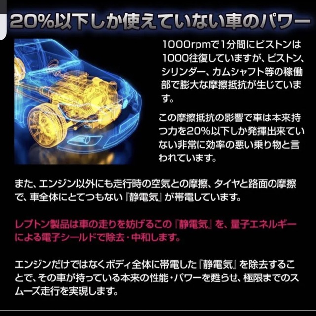 レプトンパワーチップス3個 スペシャルセット 燃費向上！静電気除去！ 6