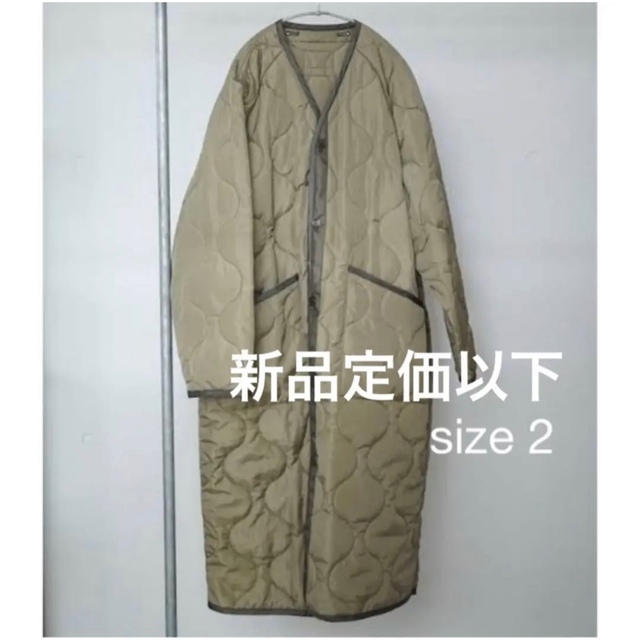おすすめネット HYKE - 22FW HYKE QUILTED LINER COAT khaki 2 ロング