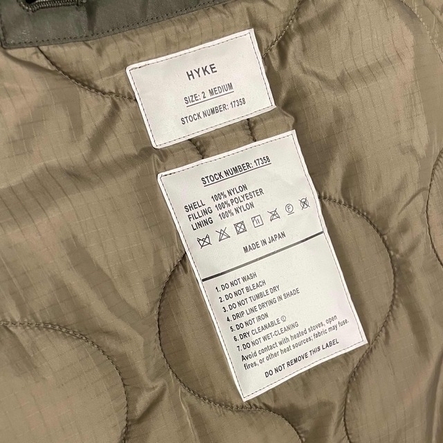22FW HYKE QUILTED LINER COAT khaki 2 cemamexico.com