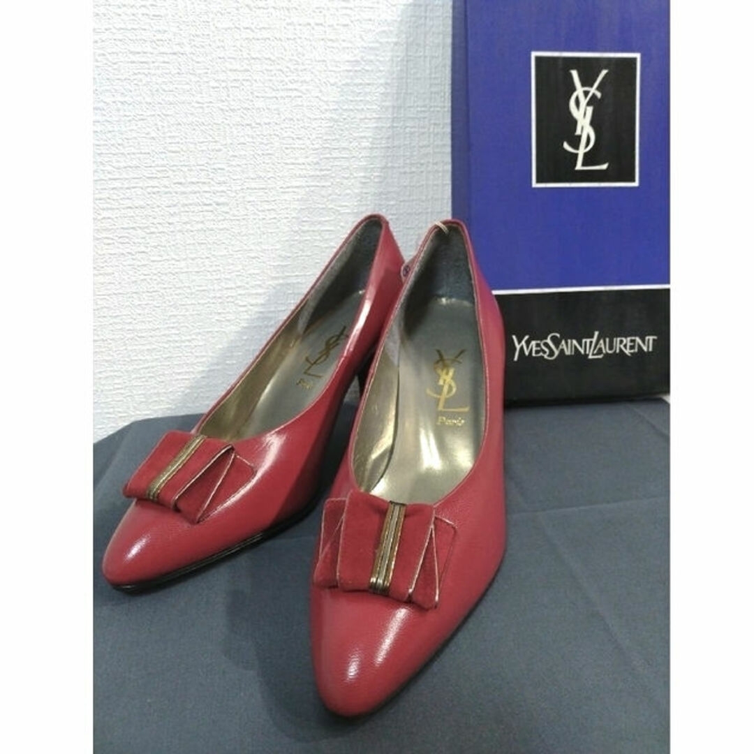 Yves Saint Laurent(イヴサンローラン)の★未使用★YSL イブサンローラン パンプス レッド レディースの靴/シューズ(ハイヒール/パンプス)の商品写真