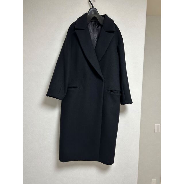 DEUXIEME CLASSE(ドゥーズィエムクラス)のDeuxieme Classe ロングコート　ブラック　 レディースのジャケット/アウター(ロングコート)の商品写真