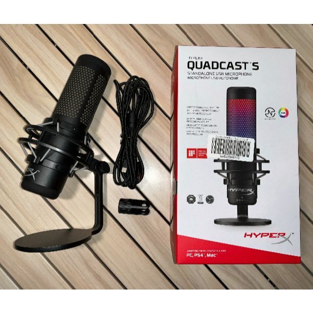 HyperX QuadCast S スタンドアロンマイク RGBライティング 【海外限定