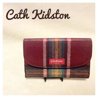 キャスキッドソン(Cath Kidston)のCath Kidson 二つ折り財布　チェック赤(財布)