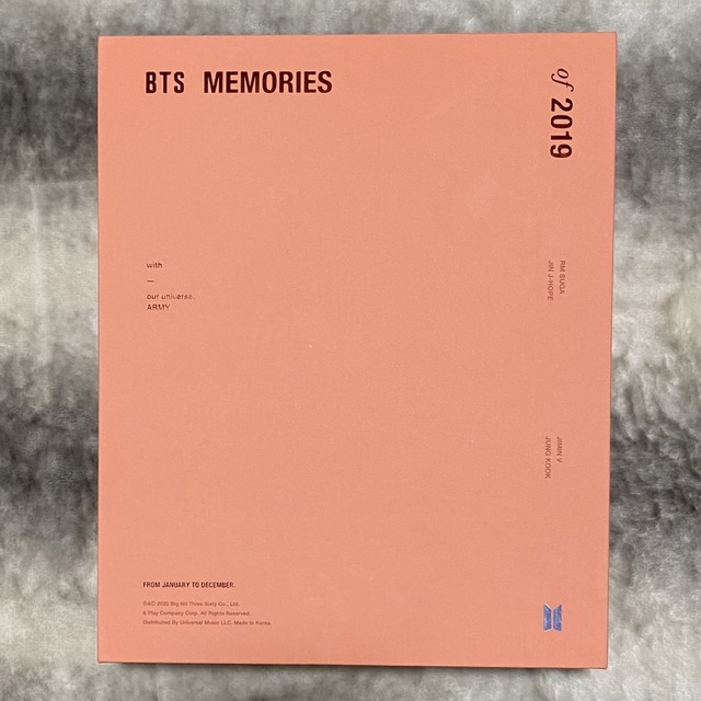 BTS Memories メモリーズ 2019 DVD ①