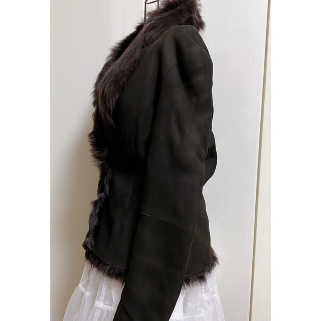 DKNY - 【タグ付き】DKNYダナキャラン リアルムートンコート シープ